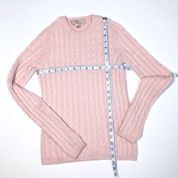 BELFORD exclusive for Saks Fifth Avenue cable knit cashmere wool sweater S - Picture 11 of 14